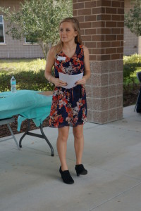 Bailey Replogle passing out flyers during her campaign. Photo by Stephanie Engel